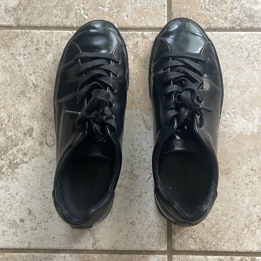 Rag & Bone Rb1 Low Top Liquid Shine Leather Black… - image 2